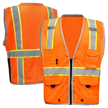 OMMO MERCH Safety Vest Zipper Mesh