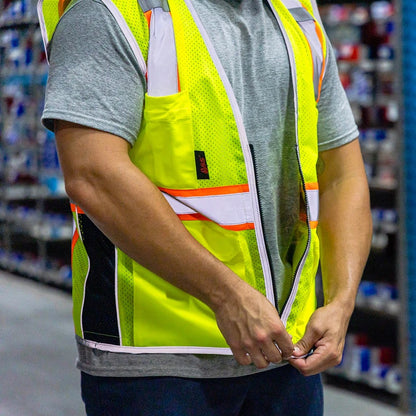 OMMO MERCH Safety Vest Zipper Mesh